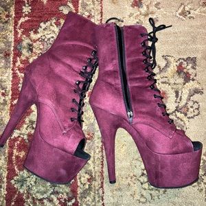 Pleasers Burgundy Boots